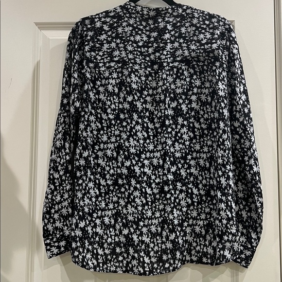 Splendid print blouse draped front asymmetrical size small - Picture 4 of 4